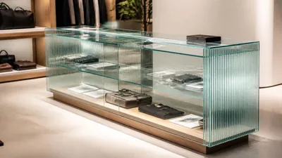 Glass display case detail
