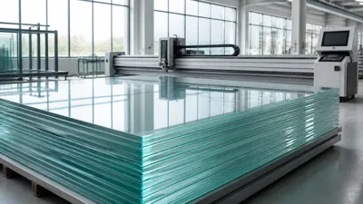 Glass fabrication table