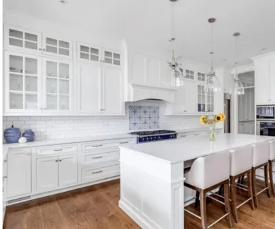 Kitchen glass cabinets