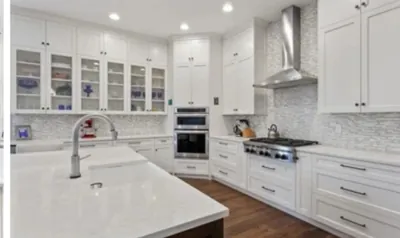 Kitchen island and cabinets