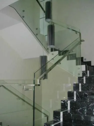 Stair glass panels